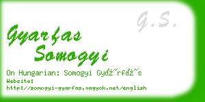 gyarfas somogyi business card